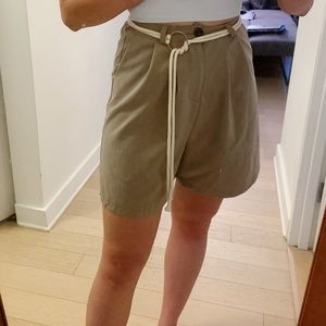 High waisted straight shorts